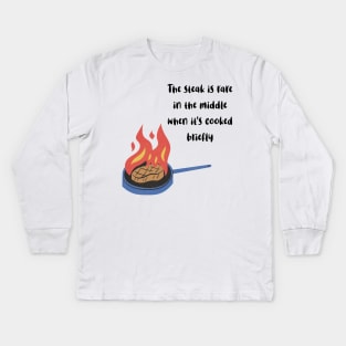 Steak and Grill Kids Long Sleeve T-Shirt